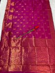 FANCY BANARASI SILK COPPER ZARI WEAVING WORK SAREE WITH UNSTITCHED BLOUSE FESTIVAL WEAR WHOLESALE PRICE ETHNIC GARMENT (4)