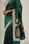 FANCY BANARASI SILK WEAVING WORK SAREE WITH UNSTITCHED BLOUSE FESTIVAL WEAR WHOLESALE PRICE ETHNIC GARMENT (13)