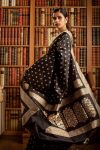 FANCY BANARASI SILK WEAVING WORK SAREE WITH UNSTITCHED BLOUSE FESTIVAL WEAR WHOLESALE PRICE ETHNIC GARMENT (3)