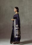 FANCY BANARASI SILK WEAVING WORK SAREE WITH UNSTITCHED BLOUSE FESTIVAL WEAR WHOLESALE PRICE ETHNIC GARMENT (9)