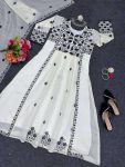 FANCY CHANDERI THREAD WITH SEQUENCE WORK TOP WITH DUPATTA FESTIVAL WEAR WHOLESALE PRICE ETHNIC GARMENT (20)