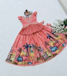 FANCY CHINON EMBROIDERY SEQUENCE CRUSH WORK KIDS LEHENGA CHOLI WEDDING WEAR WHOLESALE PRICE ETHNIC GARMENT (11)