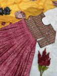 FANCY CHINON SILK DIGITAL PRINT AND EMBROIDERY WORK GOWN WITH DUPATTA FESTIVAL WEAR WHOLESALE PRICE ETHNIC GARMENT (3)