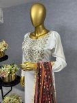 FANCY CHINON SILK EMBROIDERY SEQUENCE WORK TOP PALAZZO WITH DUPATTA CASUAL WEAR WHOLESALE PRICE ETHNIC GARMENT (3)