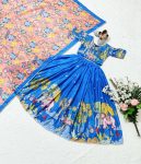 FANCY CHINON SILK PRINT WITH HAND WORK KIDS CHOLI LEHENGA WITH DUPATTA WEDDING WEAR WHOLESALE PRICE ETHNIC GARMENT (18)