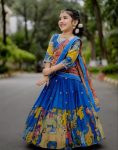 FANCY CHINON SILK PRINT WITH HAND WORK KIDS CHOLI LEHENGA WITH DUPATTA WEDDING WEAR WHOLESALE PRICE ETHNIC GARMENT (18)