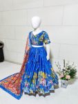 FANCY CHINON SILK PRINT WITH HAND WORK KIDS CHOLI LEHENGA WITH DUPATTA WEDDING WEAR WHOLESALE PRICE ETHNIC GARMENT (18)