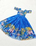 FANCY CHINON SILK PRINT WITH HAND WORK KIDS CHOLI LEHENGA WITH DUPATTA WEDDING WEAR WHOLESALE PRICE ETHNIC GARMENT (18)