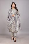 FANCY COTTON BLEND FOIL PRINTED TOP BOTTOM WITH DUPATTA PARTY WEAR WHOLESALE PRICE ETHNIC GARMENT (4)