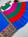 FANCY COTTON EMBROIDERY SEQUENCE WORK LEHENGA CHOLI WITH DUPATTA FESTIVAL WEAR WHOLESALE PRICE ETHNIC GARMENT (2)