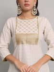 FANCY COTTON EMBROIDERY WEAVING WORK TOP BOTTOM WITH DUPATTA PARTY WEAR WHOLESALE PRICE ETHNIC GARMENT (6)