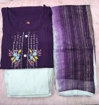 FANCY COTTON THREAD WORK TOP PANT WITH DUPATTA CASUAL WEAR WHOLESALE PRICE ETHNIC GARMENT (9)