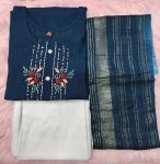 FANCY COTTON THREAD WORK TOP PANT WITH DUPATTA CASUAL WEAR WHOLESALE PRICE ETHNIC GARMENT (5)