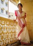 FANCY COTTON WEAVING JACQUARD BORDER WORK SAREE WITH UNSTITCHED BLOUSE FESTIVAL WEAR WHOLESALE PRICE ETHNIC GARMENT (52)