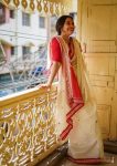FANCY COTTON WEAVING JACQUARD BORDER WORK SAREE WITH UNSTITCHED BLOUSE FESTIVAL WEAR WHOLESALE PRICE ETHNIC GARMENT (52)