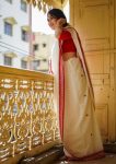 FANCY COTTON WEAVING JACQUARD BORDER WORK SAREE WITH UNSTITCHED BLOUSE FESTIVAL WEAR WHOLESALE PRICE ETHNIC GARMENT (52)