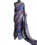 FANCY DOLA SILK PRINT WORK SAREE WITH UNSTITCED BLOUSE FESTIVAL WEAR WHOLESALE PRICE ETHNIC GARMENT (2)