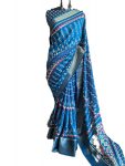 FANCY DOLA SILK PRINT WORK SAREE WITH UNSTITCED BLOUSE FESTIVAL WEAR WHOLESALE PRICE ETHNIC GARMENT (3)