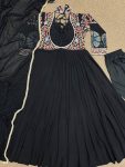 FANCY GEORGETTE EBROIDERY WITH STONE WORK GOWN BOTTOM WITH DUPATTA PARTY WEAR WHOLESALE PRICE ETHNIC GARMENT (2)