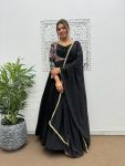 FANCY GEORGETTE EBROIDERY WITH STONE WORK GOWN BOTTOM WITH DUPATTA PARTY WEAR WHOLESALE PRICE ETHNIC GARMENT (2)