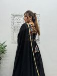 FANCY GEORGETTE EBROIDERY WITH STONE WORK GOWN BOTTOM WITH DUPATTA PARTY WEAR WHOLESALE PRICE ETHNIC GARMENT (2)
