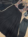 FANCY GEORGETTE EBROIDERY WITH STONE WORK GOWN BOTTOM WITH DUPATTA PARTY WEAR WHOLESALE PRICE ETHNIC GARMENT (2)