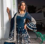 FANCY GEORGETTE EMBROIDERY MOTI LACE WORK TOP SHARARA WITH DUPATTA FESTIVAL WEAR WHOLESALE PRICE ETHNIC GARMENT (10)
