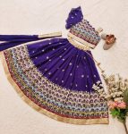 FANCY GEORGETTE EMBROIDERY SEQUENCE WORK KID’S LEHENGA CHOLI WITH DUPATTA PARTY WEAR WHOLESALE PRICE ETHNIC GARMENT (4)