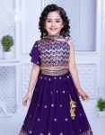 FANCY GEORGETTE EMBROIDERY SEQUENCE WORK KID’S LEHENGA CHOLI WITH DUPATTA PARTY WEAR WHOLESALE PRICE ETHNIC GARMENT (4)