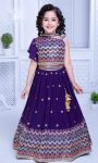 FANCY GEORGETTE EMBROIDERY SEQUENCE WORK KID’S LEHENGA CHOLI WITH DUPATTA PARTY WEAR WHOLESALE PRICE ETHNIC GARMENT (4)