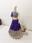 FANCY GEORGETTE EMBROIDERY SEQUENCE WORK KID’S LEHENGA CHOLI WITH DUPATTA PARTY WEAR WHOLESALE PRICE ETHNIC GARMENT (4)