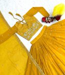 FANCY GEORGETTE EMBROIDERY SEQUENCE WORK LEHENGA CHOLI WITH DUPATTA FESTIVAL WEAR WHOLESALE PRICE ETHNIC GARMENT (9)