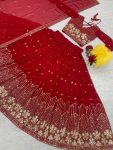 FANCY GEORGETTE EMBROIDERY SEQUENCE WORK LEHENGA CHOLI WITH DUPATTA FESTIVAL WEAR WHOLESALE PRICE ETHNIC GARMENT (3)