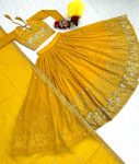 FANCY GEORGETTE EMBROIDERY SEQUENCE WORK LEHENGA CHOLI WITH DUPATTA FESTIVAL WEAR WHOLESALE PRICE ETHNIC GARMENT (9)