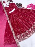 FANCY GEORGETTE EMBROIDERY SEQUENCE WORK LEHENGA CHOLI WITH DUPATTA PARTY WEAR WHOLESALE PRICE ETHNIC GARMENT (14)