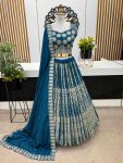 FANCY GEORGETTE EMBROIDERY SEQUENCE WORK LEHENGA CHOLI WITH DUPATTA PARTY WEAR WHOLESALE PRICE ETHNIC GARMENT (8)