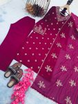 FANCY GEORGETTE EMBROIDERY SEQUENCE WORK TOP PANT WITH DUPATTA FESTIVAL WEAR WHOLESALE PRICE ETHNIC GARMENT (21)