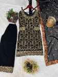 FANCY GEORGETTE EMBROIDREY STONE WORK TOP PALAZZO WITH DUPATTA PARTY WEAR WHOLESALE PRICE ETHNIC GARMENT (3)