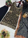 FANCY GEORGETTE EMBROIDREY STONE WORK TOP PALAZZO WITH DUPATTA PARTY WEAR WHOLESALE PRICE ETHNIC GARMENT (3)