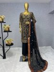 FANCY GEORGETTE EMBROIDREY STONE WORK TOP PALAZZO WITH DUPATTA PARTY WEAR WHOLESALE PRICE ETHNIC GARMENT (3)