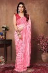 FANCY GEORGETTE PRINT WORK ONE MINUTE SAREE WITH UNSTITCHED BLOUSE CASUAL WEAR WHOLESALE PRICE ETHNIC GARMENT (10)