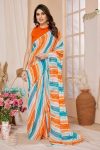 FANCY GEORGETTE PRINT WORK ONE MINUTE SAREE WITH UNSTITCHED BLOUSE CASUAL WEAR WHOLESALE PRICE ETHNIC GARMENT (4)