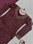 FANCY GEORGETTE THREAD WITH SEQUENCE AND MIRROR WORK TOP PANT WITH DUPATTA FESTIVAL WEAR WHOLESALE PRICE ETHNIC GARMENT (4)