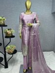 FANCY JIMMY CHOO EMBROIDERY SEQUENCE WORK KURTI PANT WITH DUPATTA PARTY WEAR WHOLESALE PRICE ETHNIC GARMENT (3)