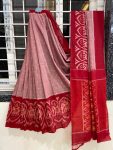 FANCY LINEN DIGITAL PRINT WORK SAREE WITH UNSTITCHED BOLUSE DAILY WEAR WHOLESALE PRICE ETHNIC GARMENT (25)