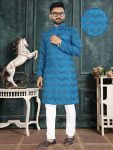 FANCY MAGIC COTTON SEQUENCE WORK WITH COLLAR REGULAR FIT MENS KURTA WITH PAJAMA TRADITIONAL WEAR WHOLESALE PRICE ETHNIC GARMENT (1)