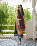 FANCY MUSLIN DIGITAL PRINT TOP BOTTOM WITH DUPATTA FESTIVAL WEAR WHOLESALE PRICE ETHNIC GARMENT (4)