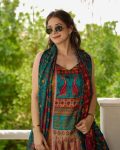 FANCY MUSLIN DIGITAL PRINT TOP BOTTOM WITH DUPATTA FESTIVAL WEAR WHOLESALE PRICE ETHNIC GARMENT (4)