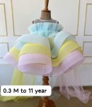 FANCY NET FLAIRED BOW DESIGN KID’S FROCK PARTY WEAR WHOLESALE PRICE ETHNIC GARMENT (2)