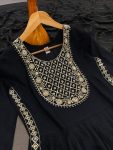 FANCY RAYON EMBROIDERY WORK TOP BOTTOM WITH DUPATTA PARTY WEAR WHOLESALE PRICE ETHNIC GARMENT (25)